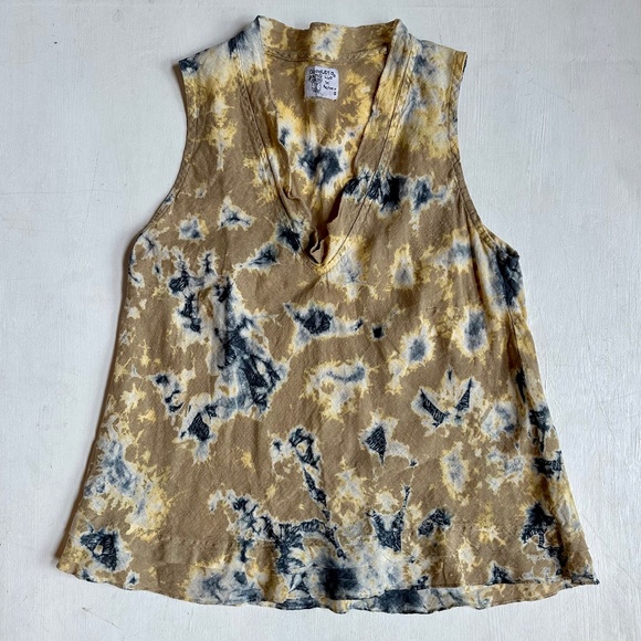 Completo Lino by Arthurio Tie Dye Linen Tank Top - Picture 1 of 6